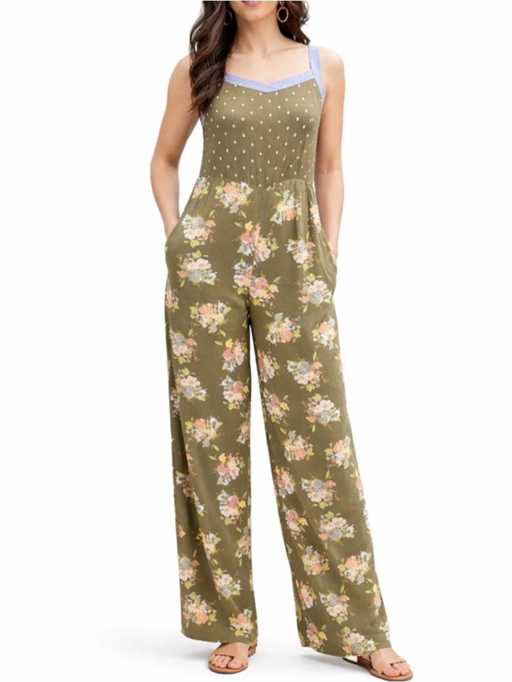 Matilda Jane Let’s Go Together Wide Leg Jumpsuit Size XS